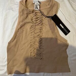 Fashion nova tan seamless cut out tank top